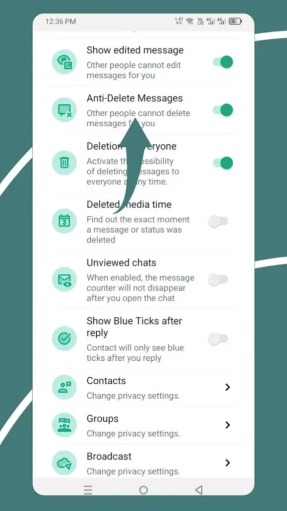 GB WhatsApp anti-delete screenshot
