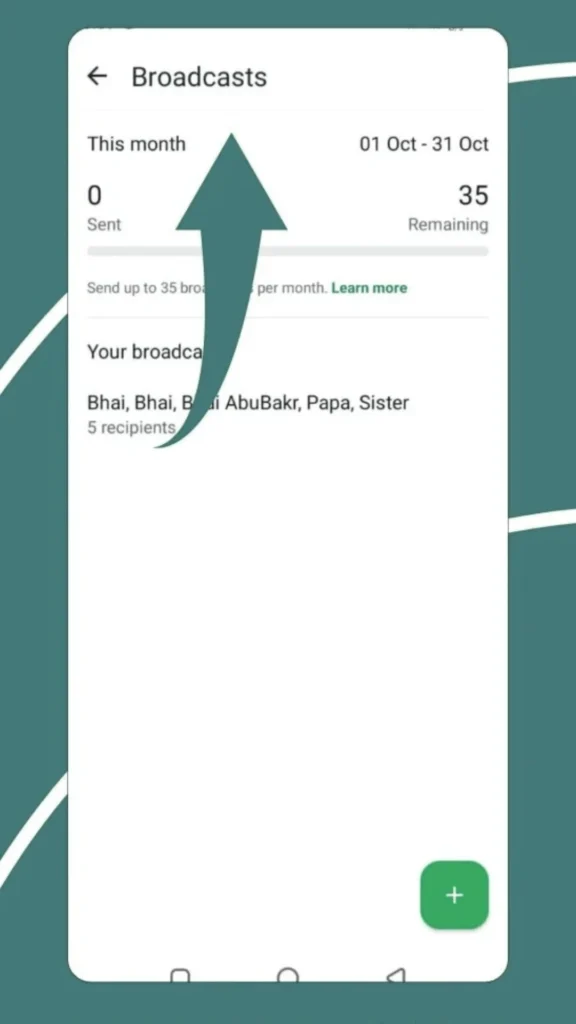 GB WhatsApp broadcast screenshot