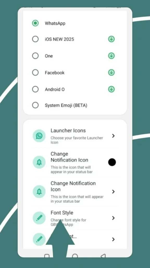 GB WhatsApp font style screenshot