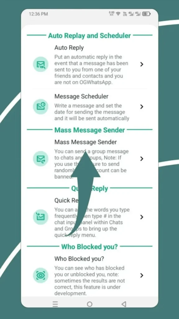 GB WhatsApp message sender screenshot